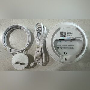 Google White Mesh WiFi Router Model GJ2CQ AC1200 with Accessories.